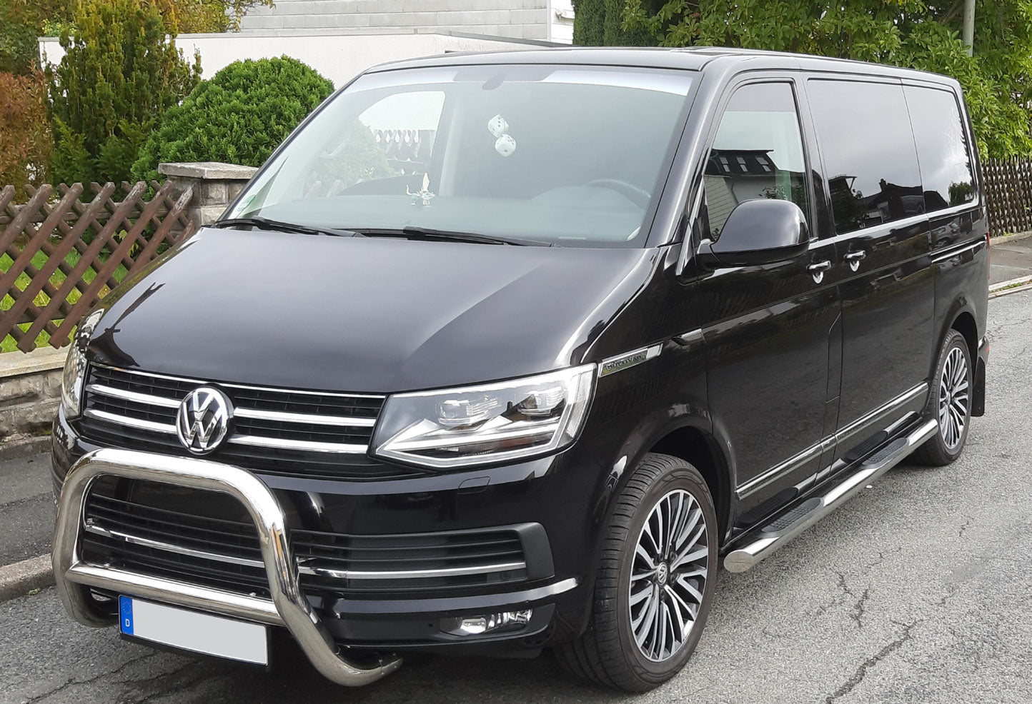 VW T6 ab Bj. 15 KRS Edelstahl Schwellerrohre mit 45° Endkappe - Direct 4x4 Autozubehör