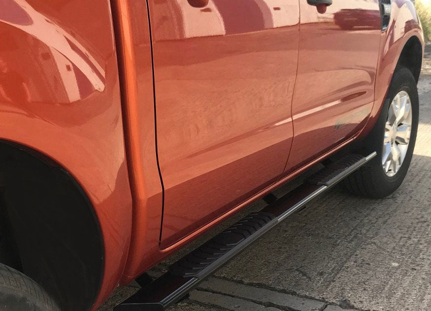 Ford Ranger Bj. 16-21 Trittbretter "Sonar Schwarz" - Direct 4x4 Autozubehör