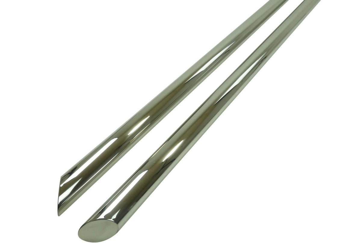 VW T6 ab Bj. 15 Kurzer Radstand Edelstahl Schwellerrohre mit 45° Enden ohne Auftritt - Direct 4x4 Autozubehör