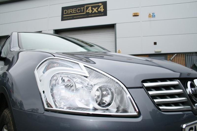 Nissan Qashqai Bj. 07-10 Scheinwerfer Chrom Cover - Direct 4x4 Autozubehör
