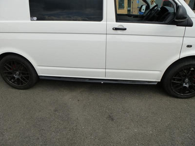 VW T5 Bj. 03-09 Kurzer RS schwarze Schwellerrohre 45° Enden Mit Auftritt - Direct 4x4 Autozubehör