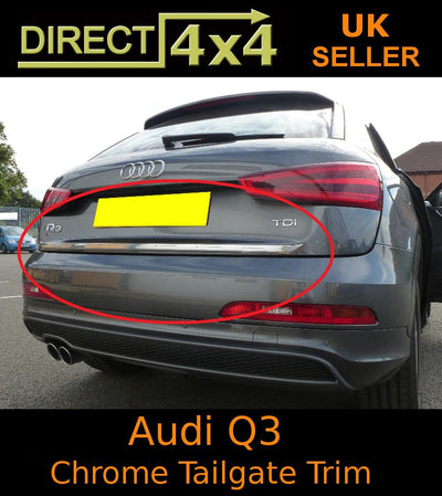 Audi Q3 Heckklappe Edelstahl Cover - Direct 4x4 Autozubehör