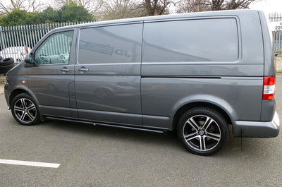 VW T5 Bj. 09-15 LRS Schwarze Schwellerrohre "Sport" 64mm - Direct 4x4 Autozubehör