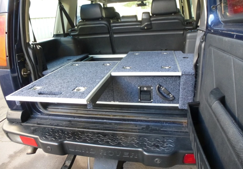 Schubkasten System "Pro2" 130 x 100 x 30cm mit Teppich-Belag - Direct 4x4 Autozubehör