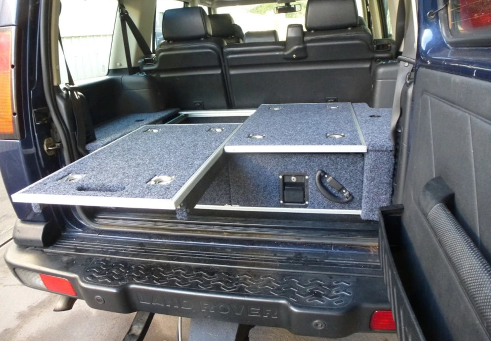 Schubkasten System "Pro2" 130 x 100 x 30cm mit Teppich-Belag - Direct 4x4 Autozubehör