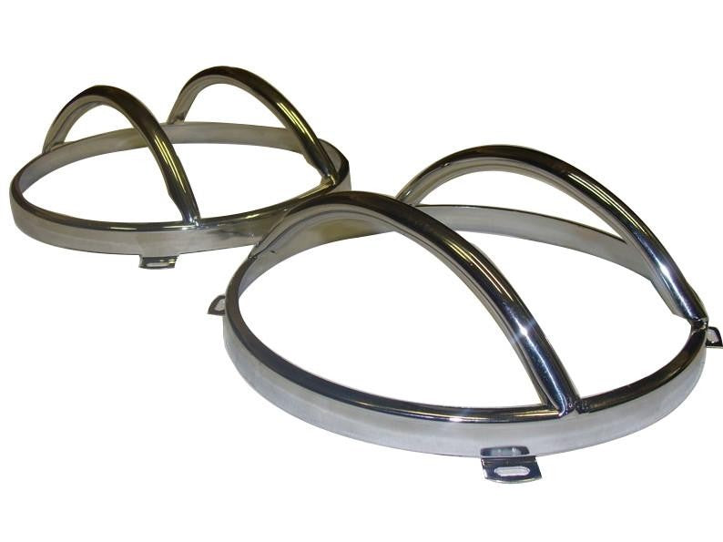 Jeep Wrangler ab Bj. 07 Scheinwerfer Edelstahl Cover - Direct 4x4 Autozubehör