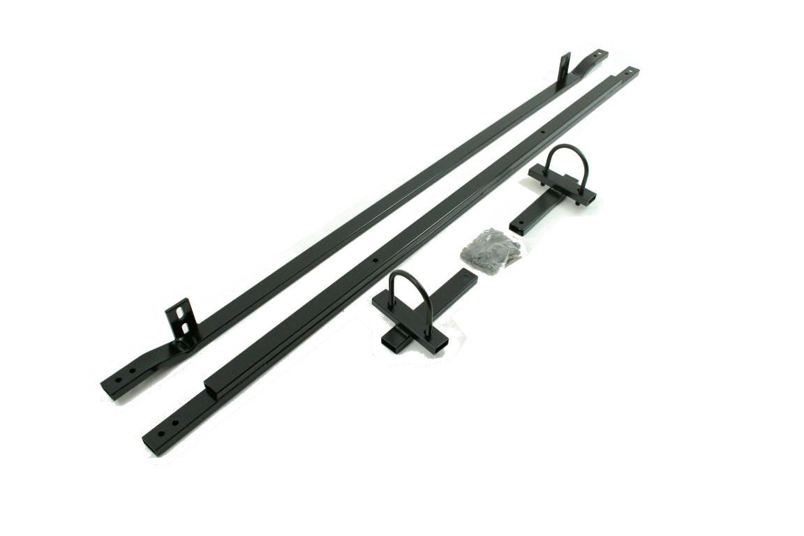 VW T5 Bj. 03-09 Kurzer RS schwarze Schwellerrohre mit runden Endkappen - Direct 4x4 Autozubehör