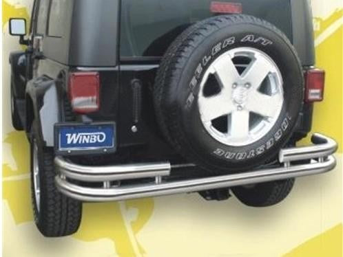 Jeep Wrangler Unlimited 4-Türer ab Bj. 07 Edelstahl Heck-Rammschutz