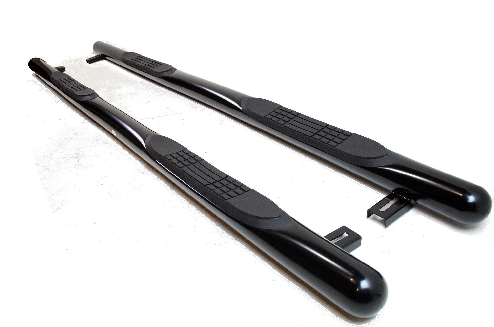 VW T5 Bj. 03-09 Kurzer RS schwarze Schwellerrohre mit runden Endkappen - Direct 4x4 Autozubehör