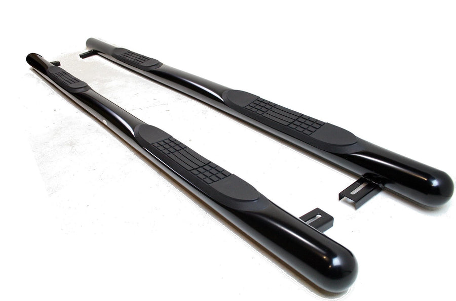 VW T5 Bj. 03-09 Kurzer RS schwarze Schwellerrohre mit runden Endkappen - Direct 4x4 Autozubehör