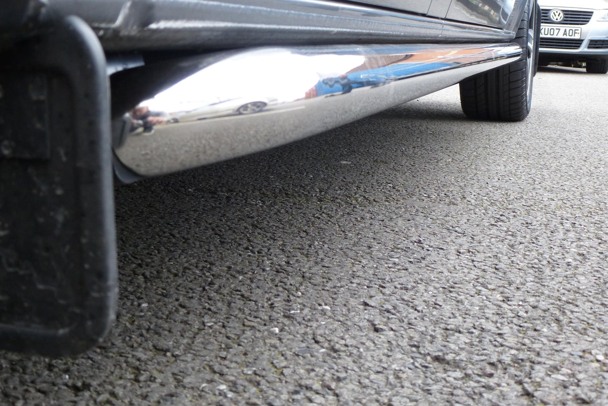 VW T5 Bj. 03-09 Kurzer RS Edelstahl Schwellerrohre "Sport" 64mm - Direct 4x4 Autozubehör