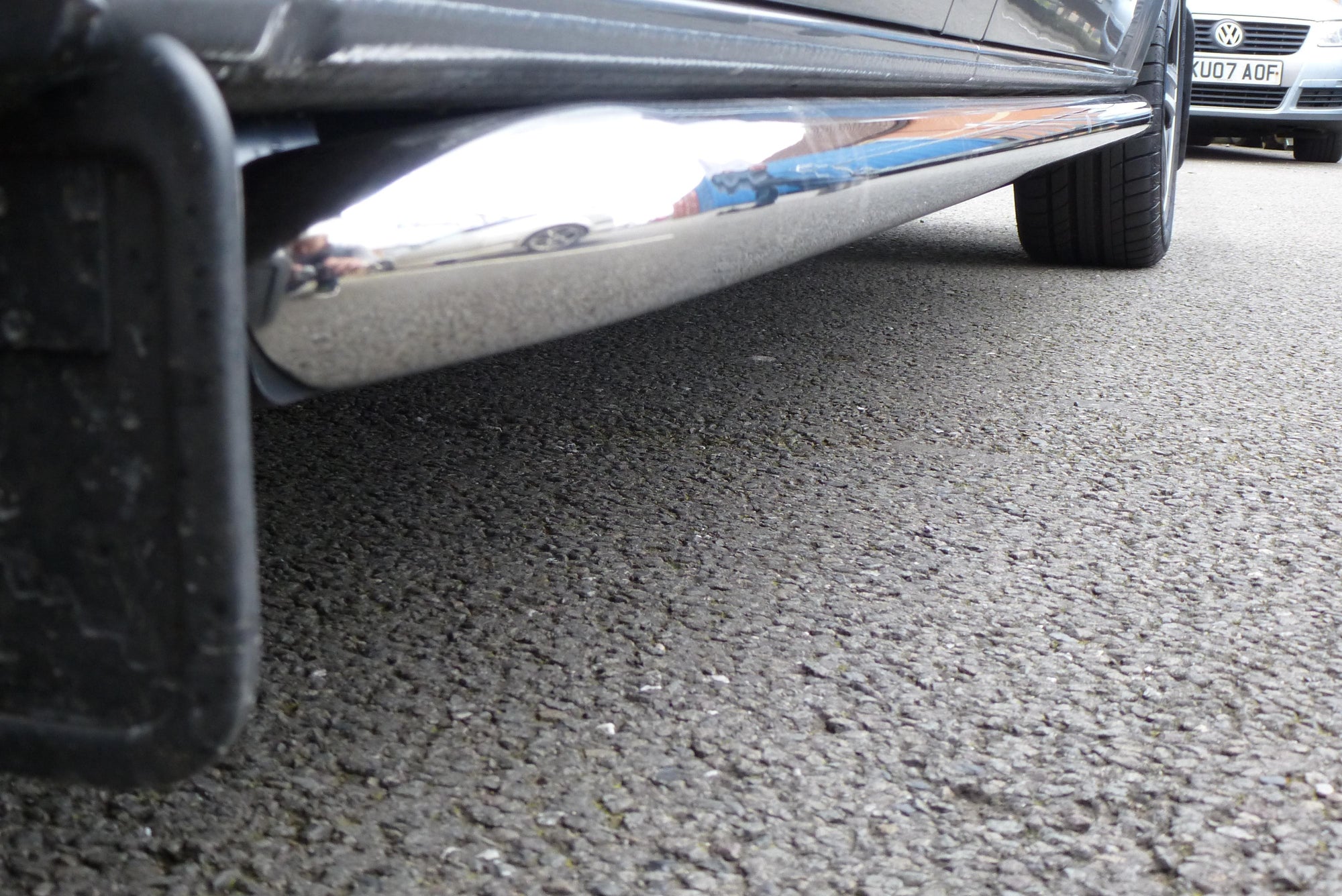 VW T5 Bj. 09-15 Kurzer RS Edelstahl Schwellerrohre "Sport" 64mm - Direct 4x4 Autozubehör