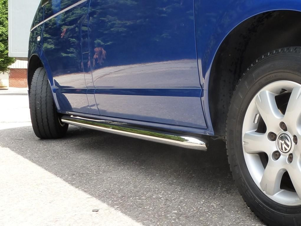 VW T5 Bj. 03-09 Kurzer RS Edelstahl Schwellerrohre "Sport" 64mm - Direct 4x4 Autozubehör