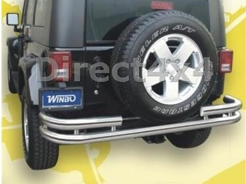 Jeep Wrangler Unlimited 4-Türer ab Bj. 07 Edelstahl Heck-Rammschutz - Direct 4x4 Autozubehör