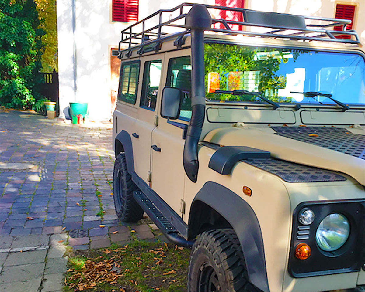 Land Rover Defender 110 Bj. 83-16 schwarze Schwellerrohre - Direct 4x4 Autozubehör