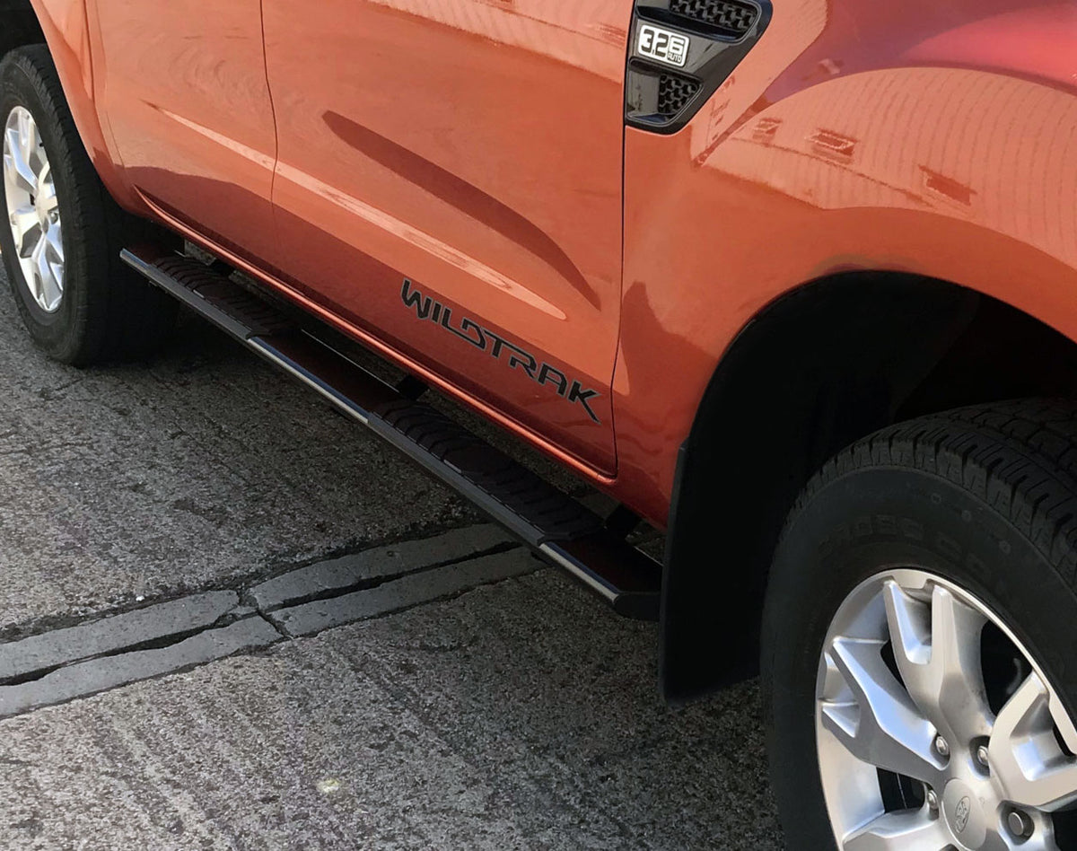 Ford Ranger Double Cab Bj. 12-15 Trittbretter "Sonar Schwarz" - Direct 4x4 Autozubehör
