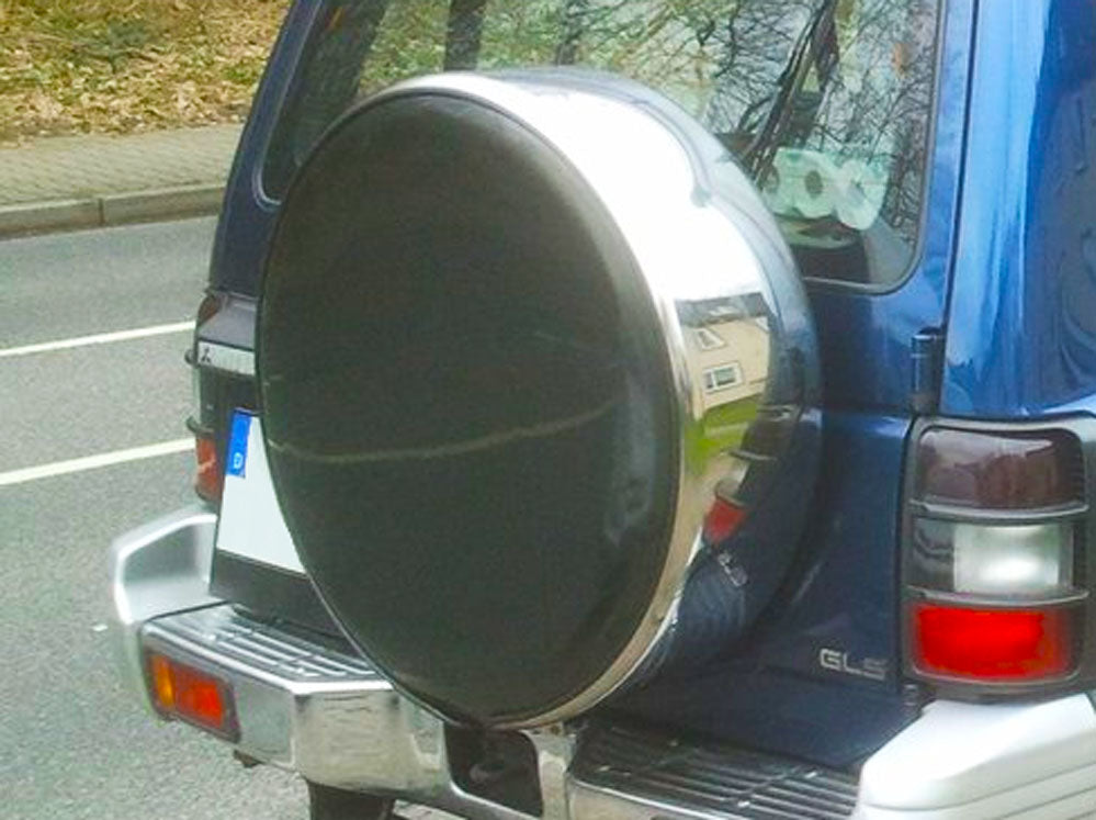 Edelstahl Reserveradabdeckung für verschiedene Reifengrößen - Direct 4x4 Autozubehör