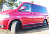 VW T6 ab Bj. 15 Kurzer RS schwarze Schwellerrohre 45° Enden Mit Auftritt - Direct 4x4 Autozubehör