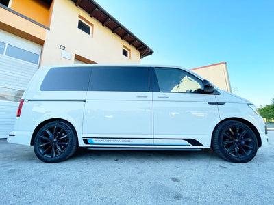 VW T6 ab Bj. 15 Kurzer RS OE Style schwarze Schwellerrohre "N-Max"