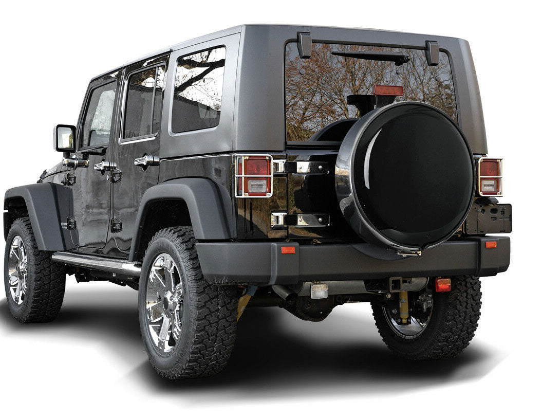 Edelstahl Reserveradabdeckung für verschiedene Reifengrößen - Direct 4x4 Autozubehör