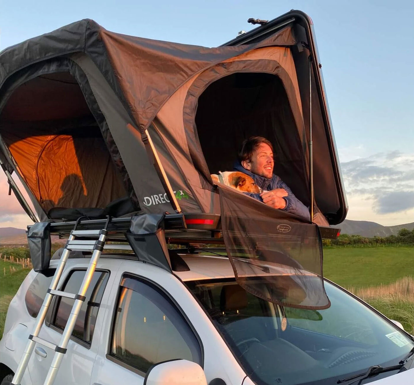 3-4 Personen Auto Suv Heckzelt Markise Sonnenschutz Tragbares wasserdichtes  Dachzelt für Minivan Fließheck Camping Outdoor-Reisen