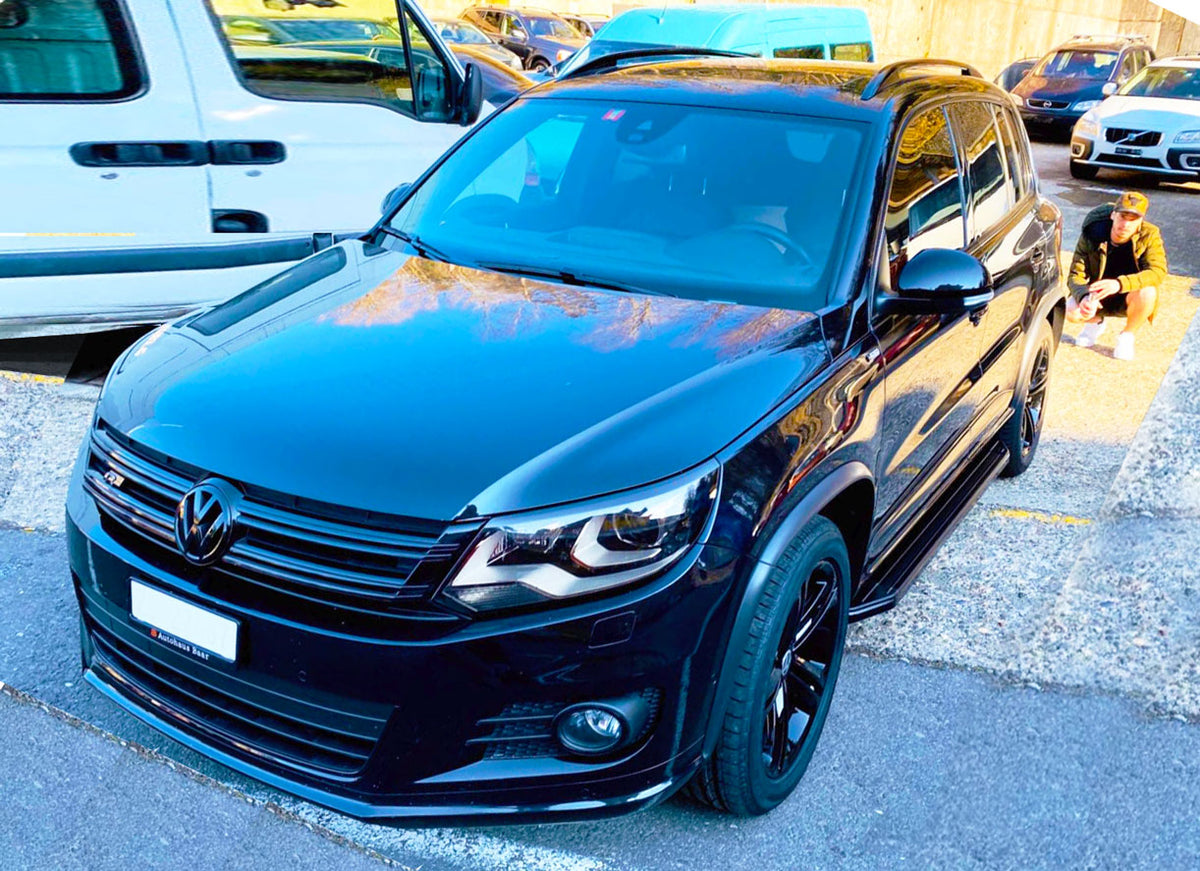 VW Tiguan Bj. 12-15 Trittbretter "Raptor Schwarz" - Direct 4x4 Autozubehör