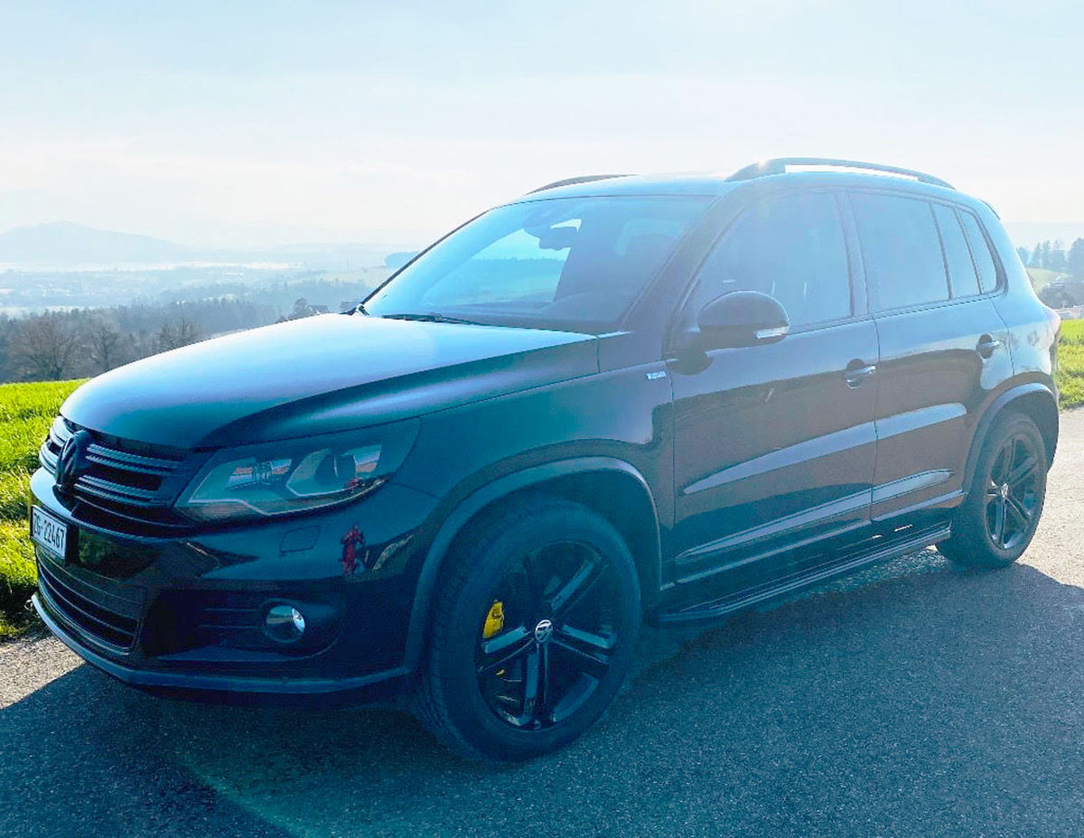 VW Tiguan Bj. 12-15 Trittbretter "Raptor Schwarz" - Direct 4x4 Autozubehör