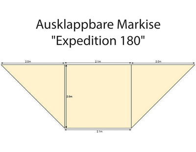 Ausklappbare Markise "Expedition 180" - Direct 4x4 Autozubehör