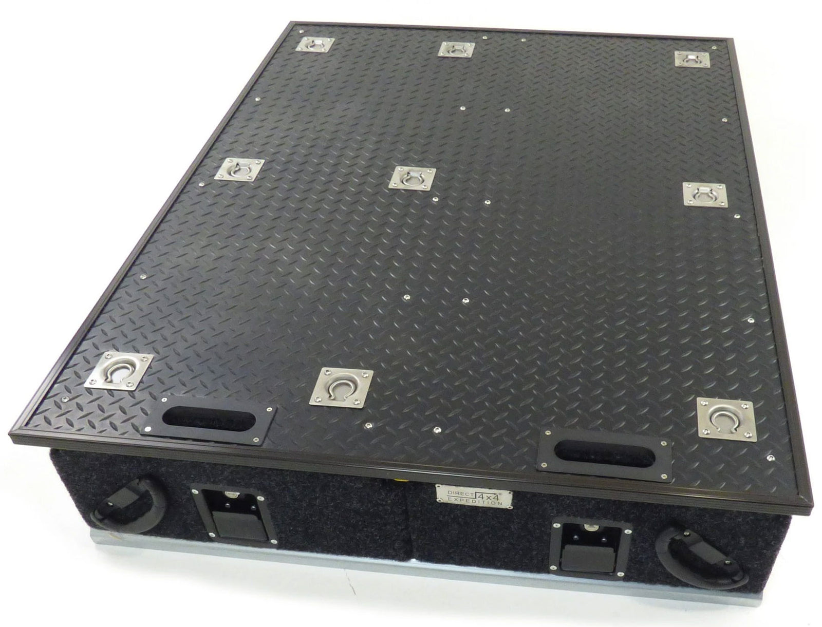 Schubkasten System "TopOne" 130 x 100 x 30cm mit Gummi-Belag - Direct 4x4 Autozubehör