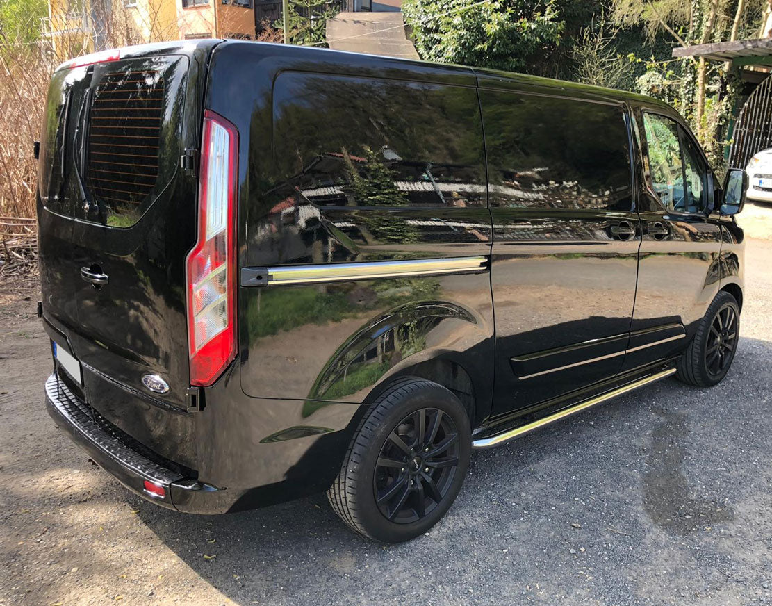 Ford Transit Custom L1 kurzer RS Bj. 13-17 Edelstahl Schwellerrohre - Direct 4x4 Autozubehör