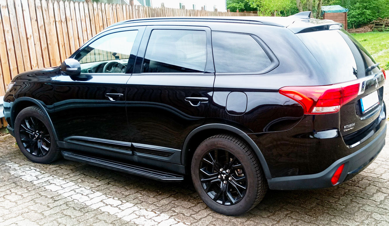 Mitsubishi Outlander ab Bj. 13 Trittbretter "Raptor Schwarz" - Direct 4x4 Autozubehör