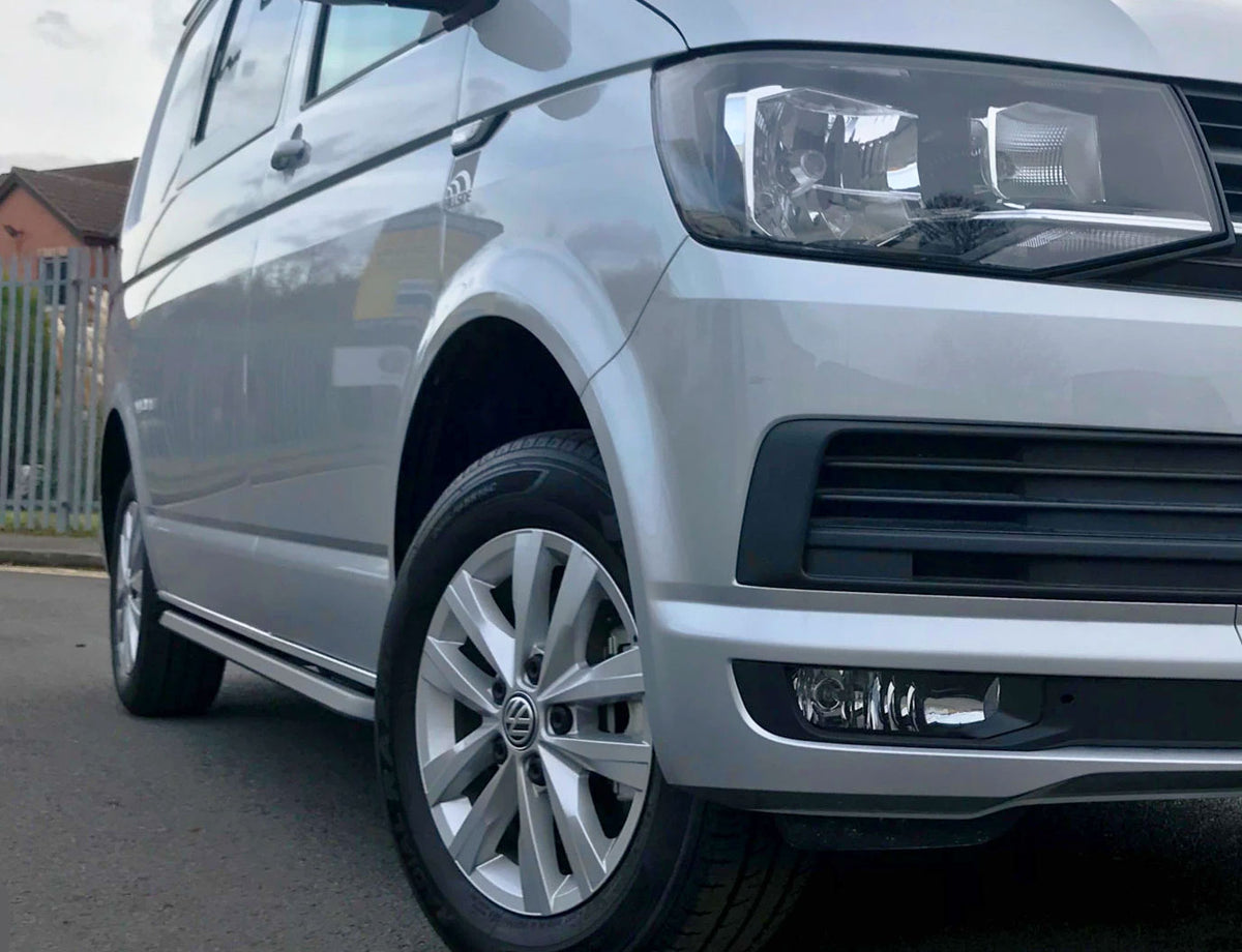 VW T6 ab Bj. 15 Kurzer RS OE Style schwarze Schwellerrohre "N-Max" - Direct 4x4 Autozubehör