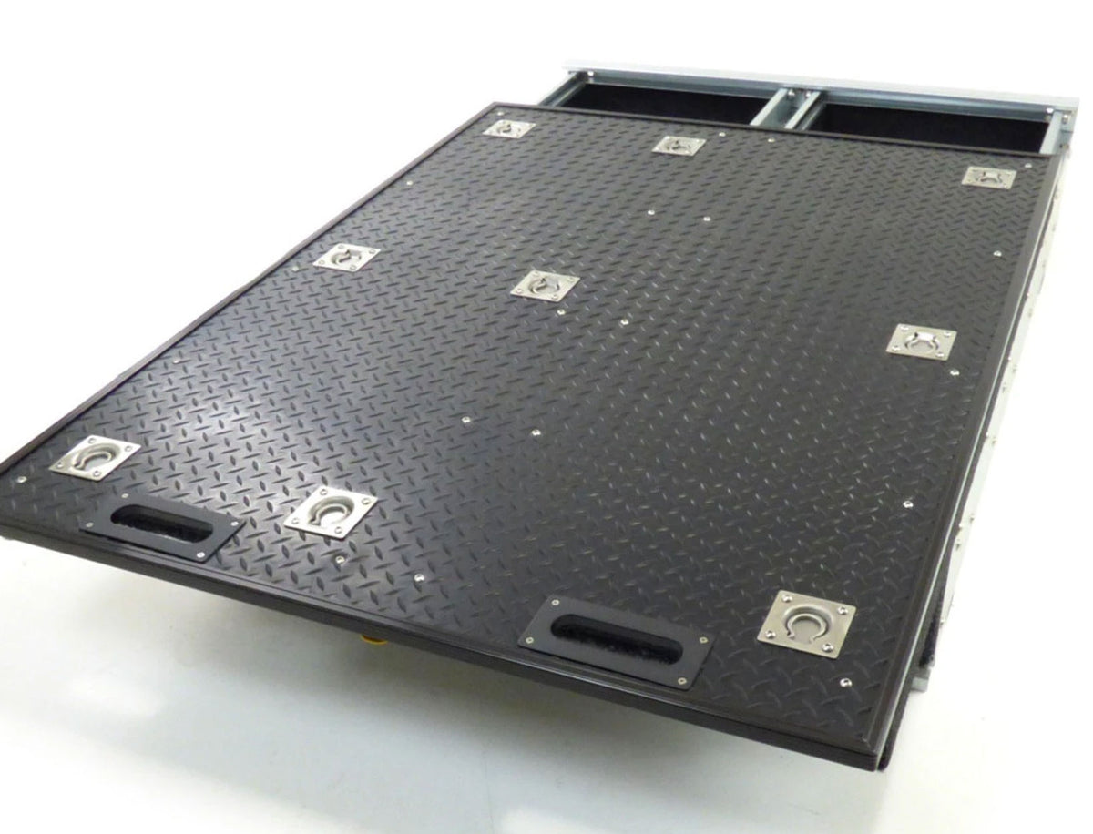 Schubkasten System "TopOne" 130 x 100 x 30cm mit Gummi-Belag - Direct 4x4 Autozubehör