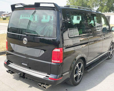 VW T5 Bj. 03-09 Kurzer RS schwarze Schwellerrohre 45° Enden Mit Auftritt - Direct 4x4 Autozubehör